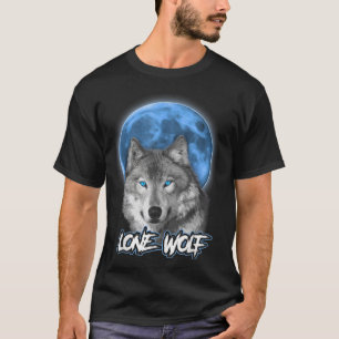 Howling Lone Wolf Shirt On Moon Gift Funny T-Shirt