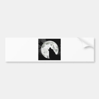 Howling Moon Bumper Sticker