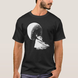 Howling Moon Snail Shirt, Funny Animal Howl Graphi T-Shirt