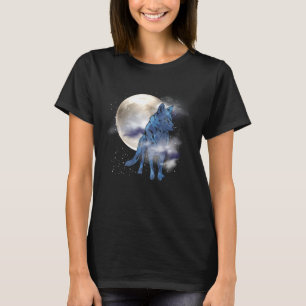 Howling Predator Animal Lover Forest Full Moon Wol T-Shirt