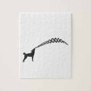 Howling Subaru Dog Jigsaw Puzzle