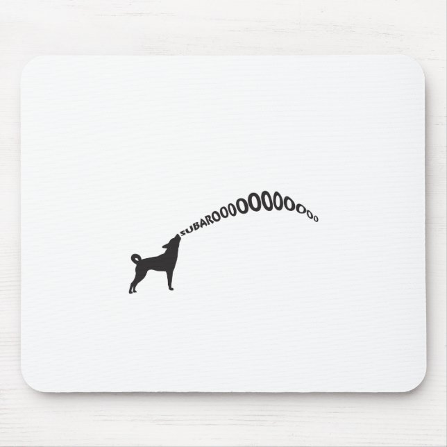 Howling Subaru Dog Mouse Pad (Front)