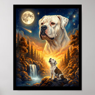 Howling to the moon meme animal dog american poster