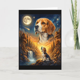 Howling to the moon meme animal dog beagle  card