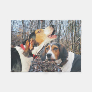 Howling Treeing Walker Coonhound Fleece Blanket