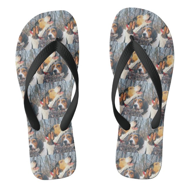 Howling Treeing Walker Coonhound Thongs (Footbed)