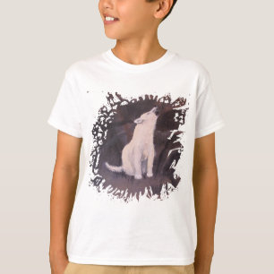 "Howling White Wolf" Girl's T-shirt