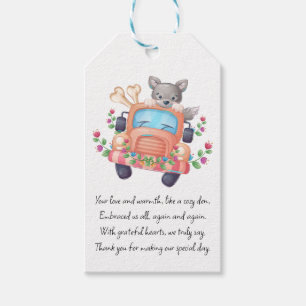 Howling with Joy Cute Grey Wolf Gift Tags