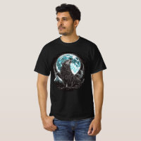 Howling Wolf and Blue Full Moon