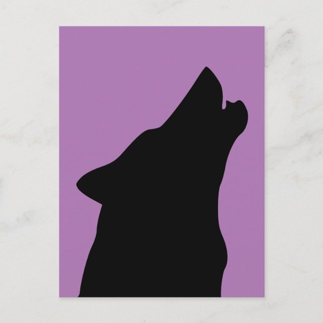 HOWLING WOLF ART Postcard (Front)