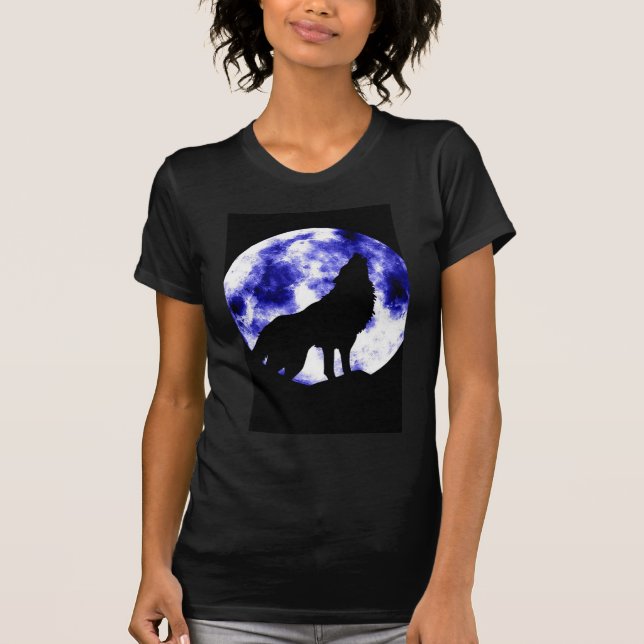 Howling Wolf at Moon T-Shirt (Front)