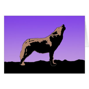 Howling Wolf at Sunset  - Original Wildlife Art