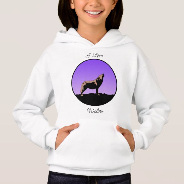 Howling Wolf at Sunset  - Original Wildlife Art Ho (Front)