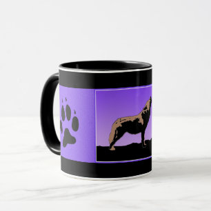 Howling Wolf at Sunset - Original Wildlife Art Mug