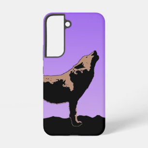 Howling Wolf at Sunset  - Original Wildlife Art Samsung Galaxy Case