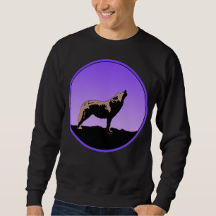 Howling Wolf at Sunset  - Original Wildlife Art Sweatshirt