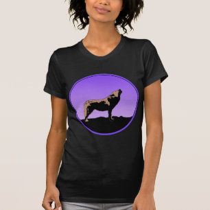 Howling Wolf at Sunset  - Original Wildlife Art T-Shirt