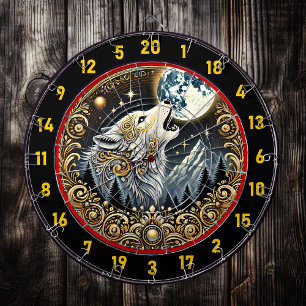 Howling Wolf Brings Wild Spirit And Adventure Dartboard