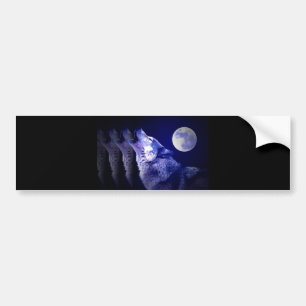 Howling Wolf Bumper Sticker