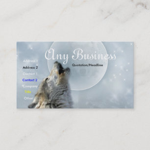 Howling Wolf busines card 02customizable