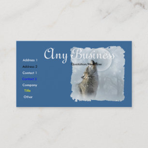 Howling Wolf busines card cutomizable