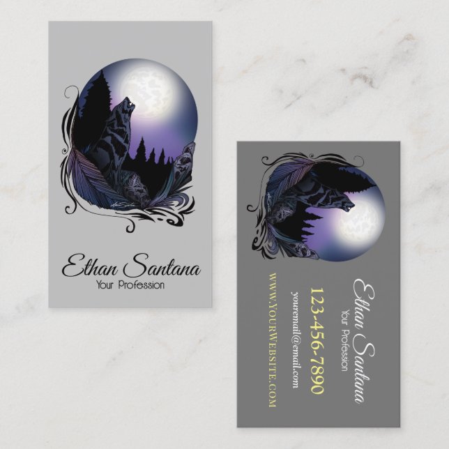 Howling Wolf Business Card (Front/Back)