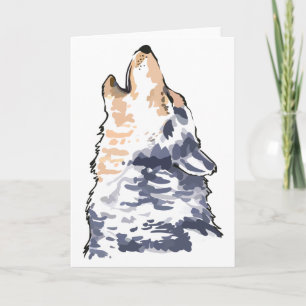 Howling Wolf Card