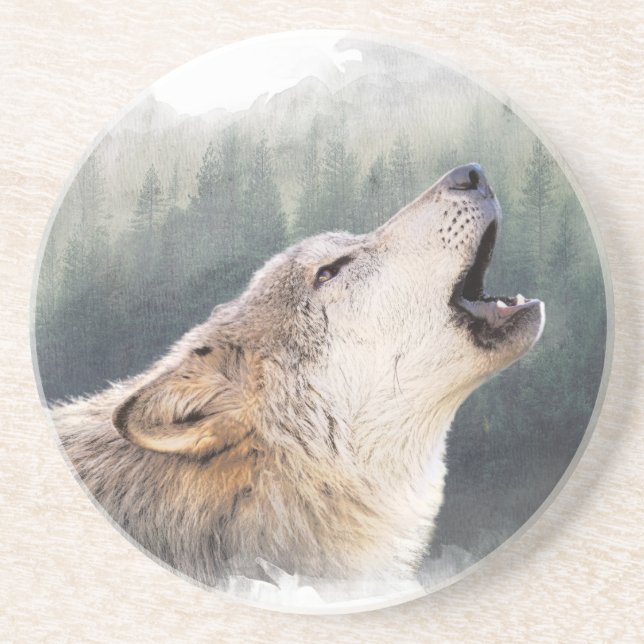 Howling Wolf Coaster (Front)
