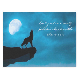 Howling Wolf Decoupage Tissue Paper