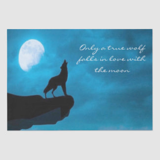Howling Wolf Decoupage Tissue Paper