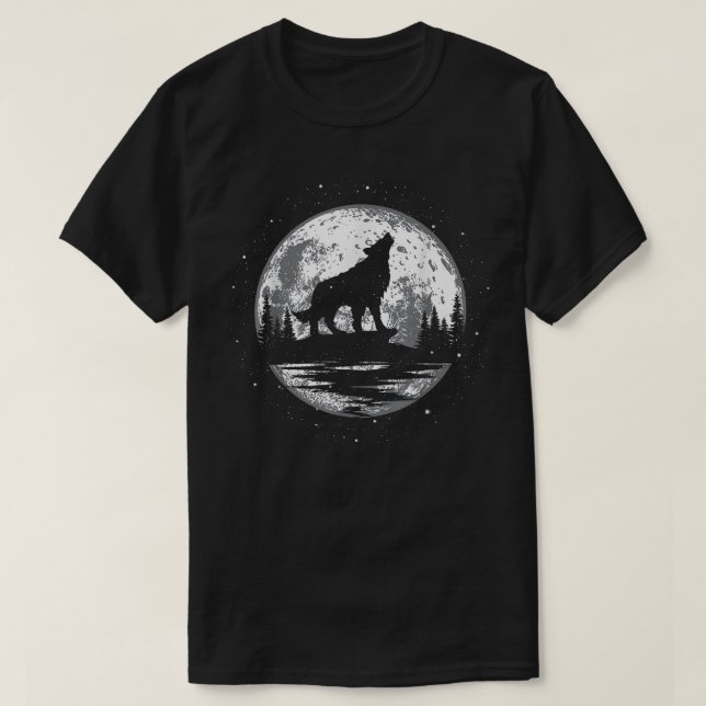Howling Wolf For Men Women Kids Funny Animal, Wolf T-Shirt (Design Front)
