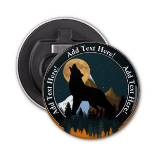 Howling Wolf Full Moon Bottle Opener
