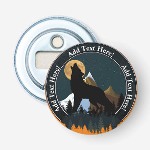 Howling Wolf Full Moon Bottle Opener