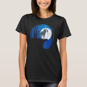 Howling Wolf Full Moon Forest Predator Animal Wolf T-Shirt