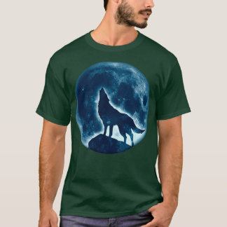 Howling Wolf full moon fullmoon wild dog wolvesTSh T-Shirt