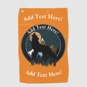 Howling Wolf Full Moon Golf Towel