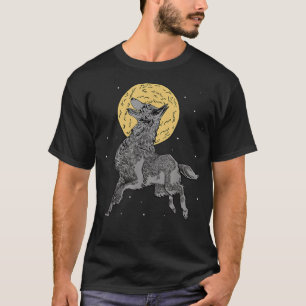 Howling Wolf Full Moon Midnight Wolves T-Shirt