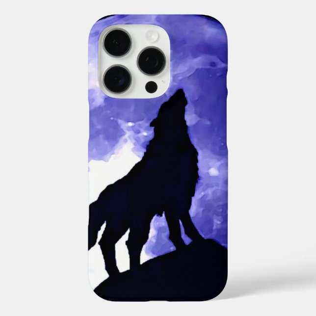 Howling Wolf & Fullmoon Case-Mate iPhone Case (Back)