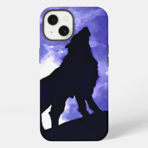 Howling Wolf & Fullmoon iPhone Case