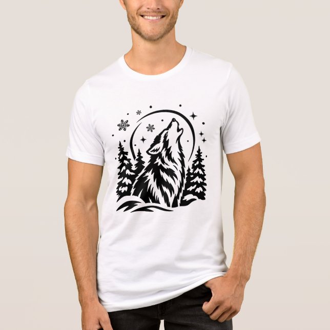 Howling wolf graphic tee (Front)