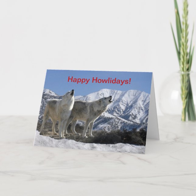 Howling Wolf Holiday Card (Front)