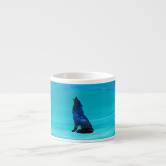 Howling Wolf, Howling Dog in Double Exposure Espresso Cup