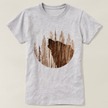Howling Wolf In Textured Wood