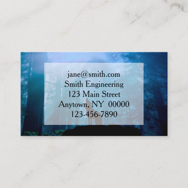 Howling Wolf in Wilderness Business Card (Front)