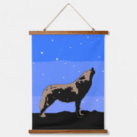 Howling Wolf in Winter - Original Wildlife Art