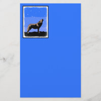 Howling Wolf in Winter - Original Wildlife Art