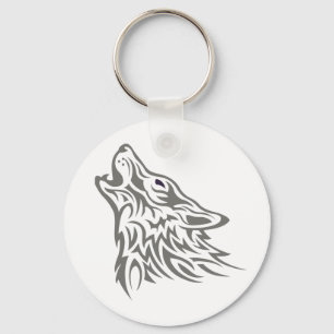 Howling Wolf Key Ring