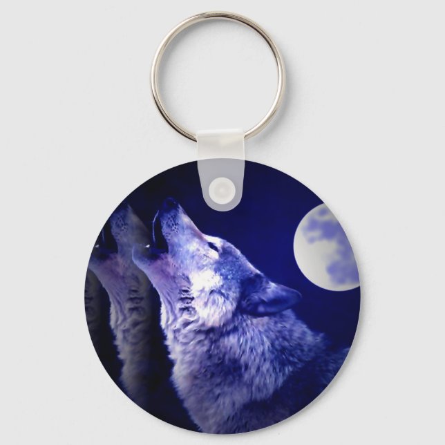 Howling Wolf Key Ring (Front)