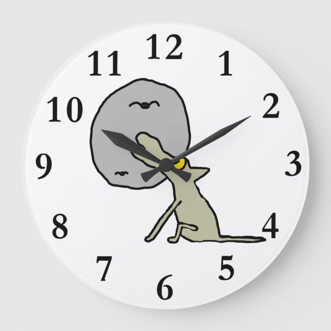Howling Wolf Large Clock (Front)