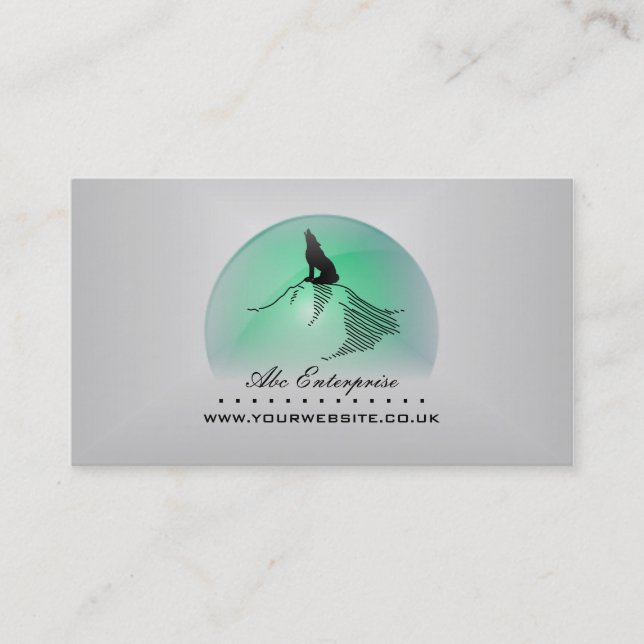 Howling Wolf Logo Business Card (Front)